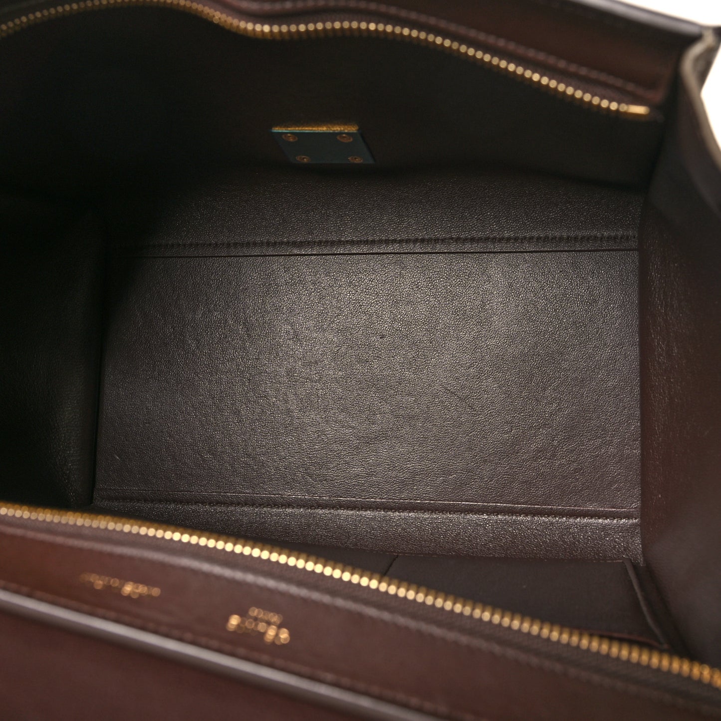 Satin Baby Grained Calfskin Small Tri-Color Trapeze Tan