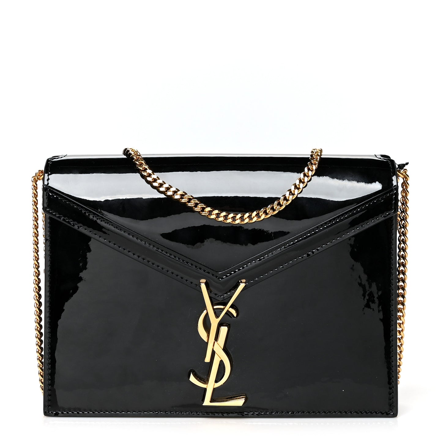 Patent Monogram Cassandra Clasp Bag Black