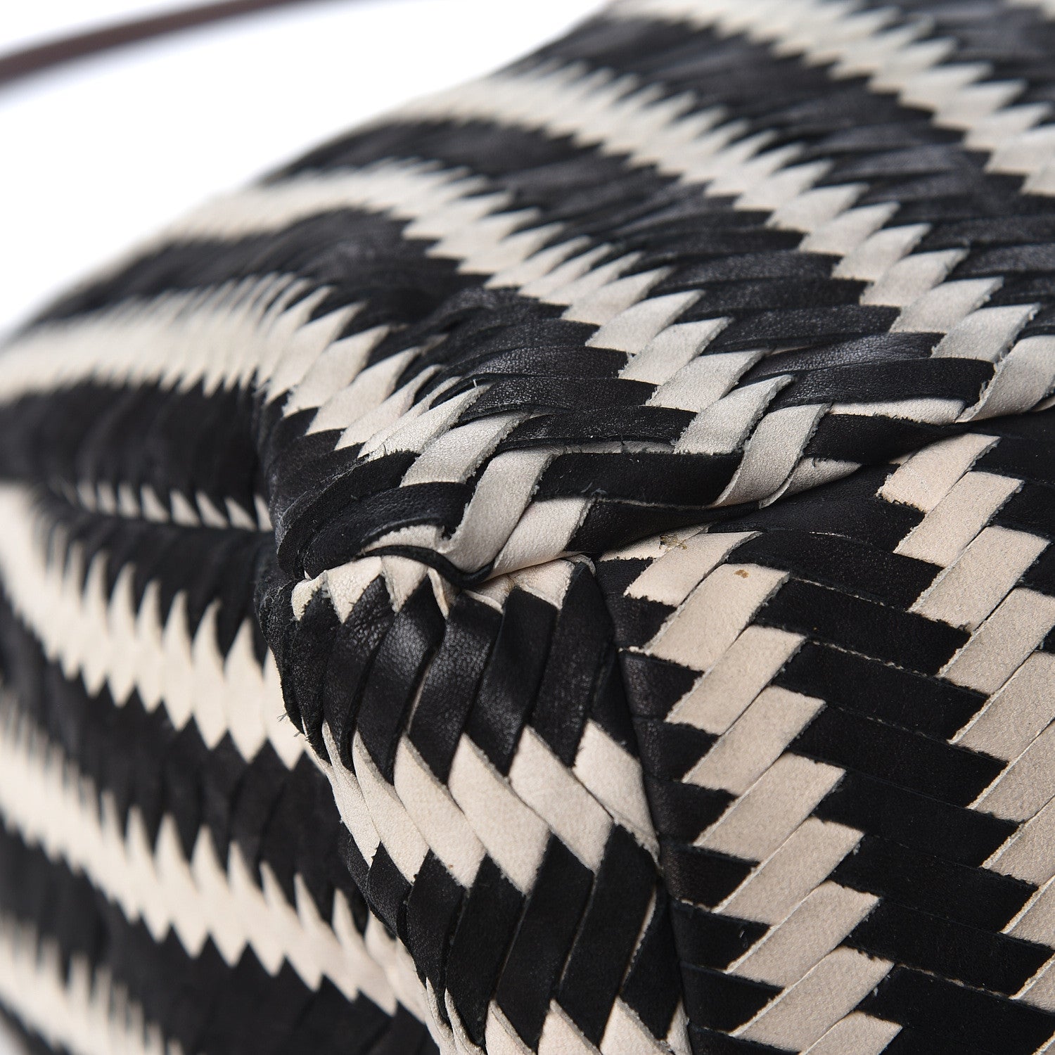 Miu Miu Nappa Intreccio Sacca Tote Cera Black 11 of 23