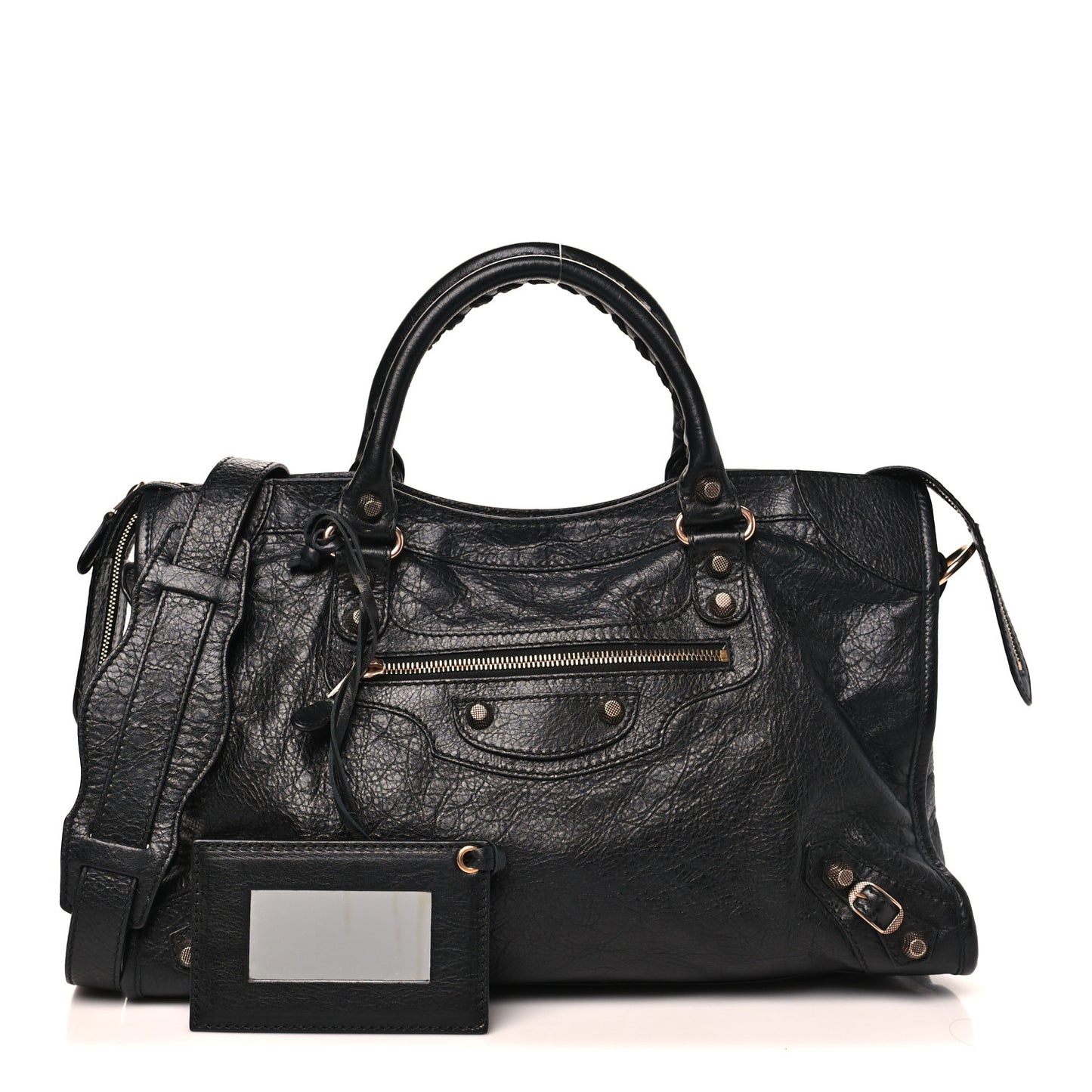 Agneau Giant 12 Rose Gold Hardware City Black
