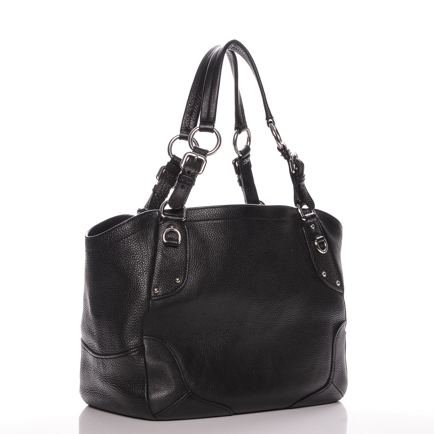 Vitello Daino Shoulder Bag Nero Black