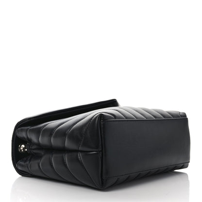 Saint Laurent Calfskin Y Quilted Monogram Small Loulou Chain Satchel Black 4 of 10
