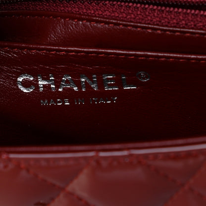 Chanel Patent Quilted Mini Square Flap Dark Red 8 of 11