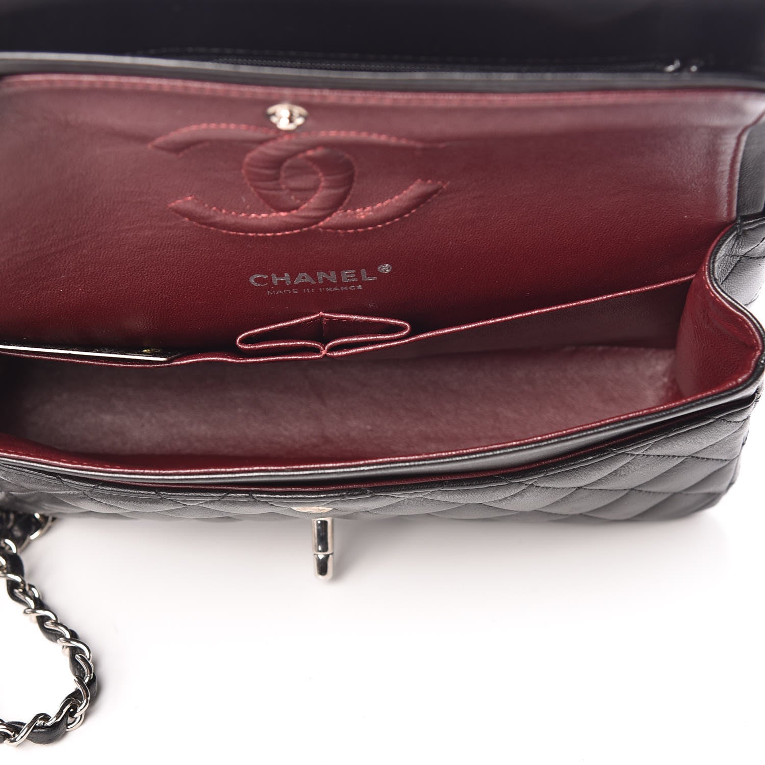 Chanel Lambskin Quilted Medium Double Flap Black 5 of 13
