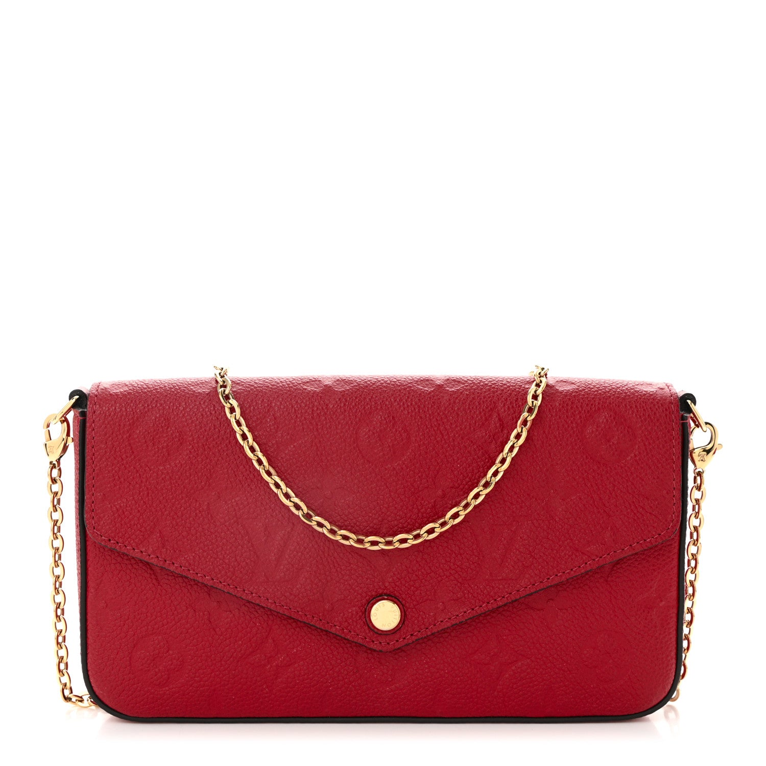 Louis Vuitton Empreinte Pochette Felicie Chain Wallet Scarlet 1 of 12