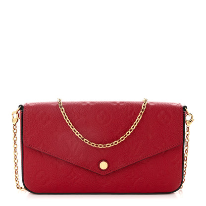Louis Vuitton Empreinte Pochette Felicie Chain Wallet Scarlet 1 of 12