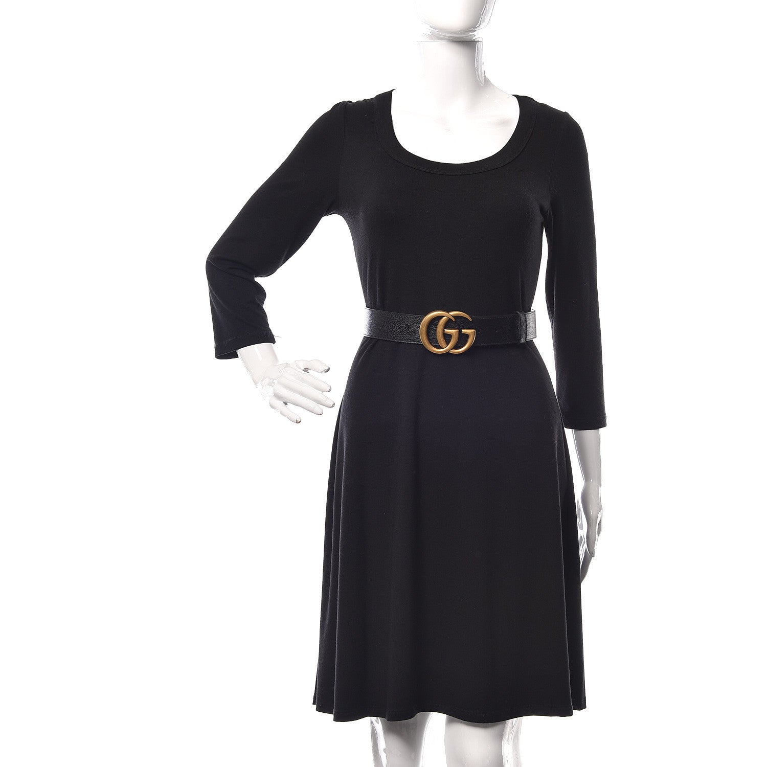 Gucci Textured Calfskin Double G 40mm Belt 80 32 Black 2 of 6