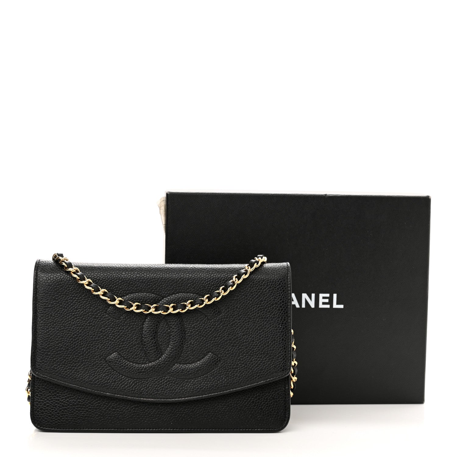 Chanel Caviar Timeless CC Wallet On Chain WOC Black 12 of 12
