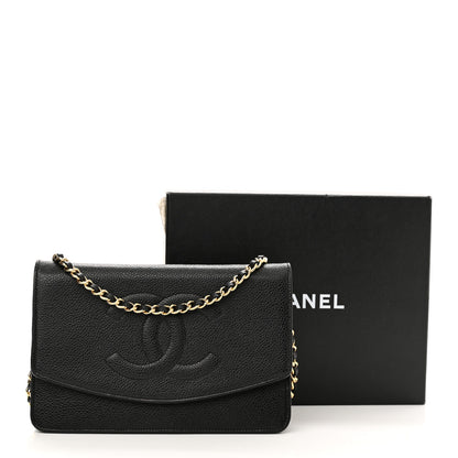 Chanel Caviar Timeless CC Wallet On Chain WOC Black 12 of 12