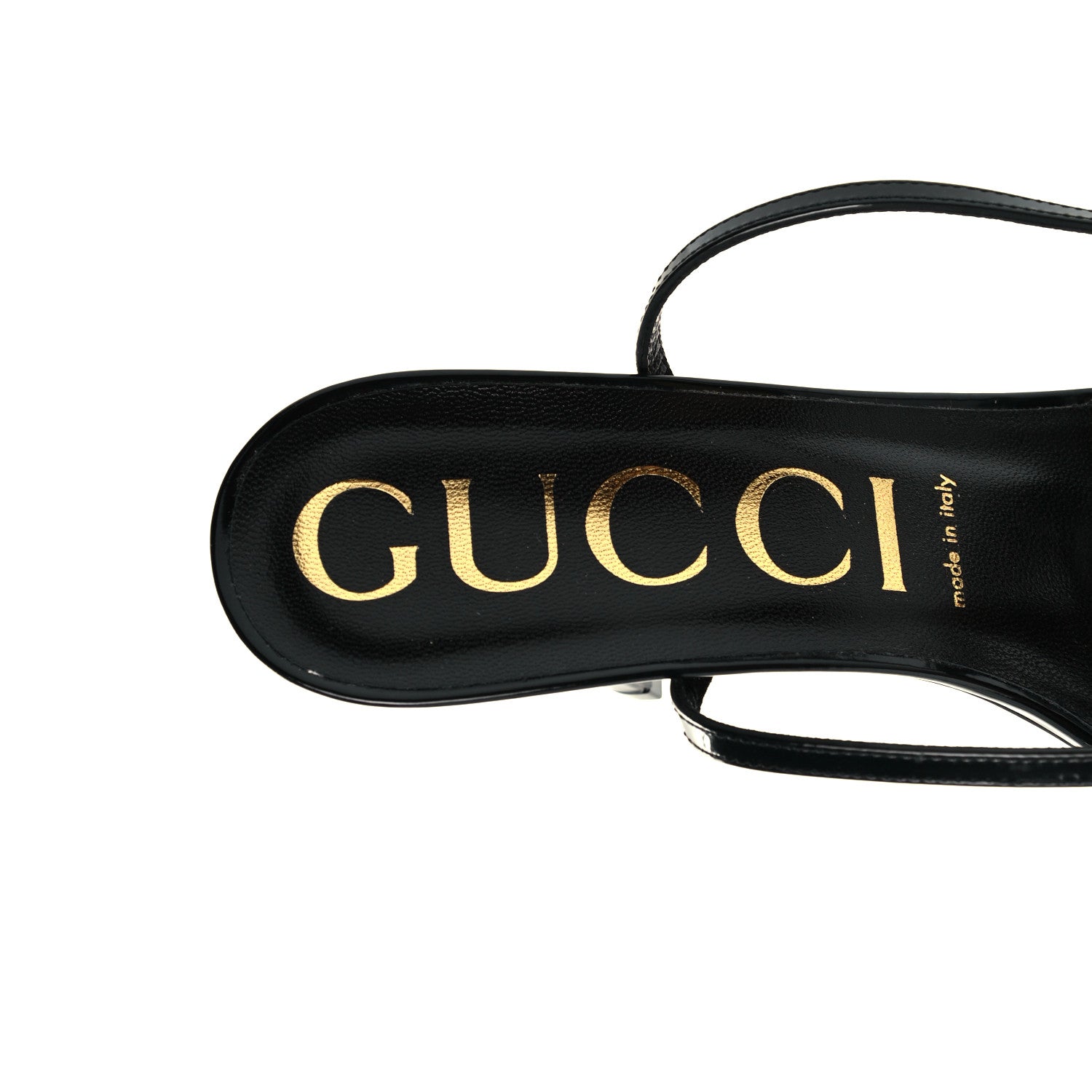 Gucci Patent GG Horsebit Moorea Sandals 40 Black 9 of 11