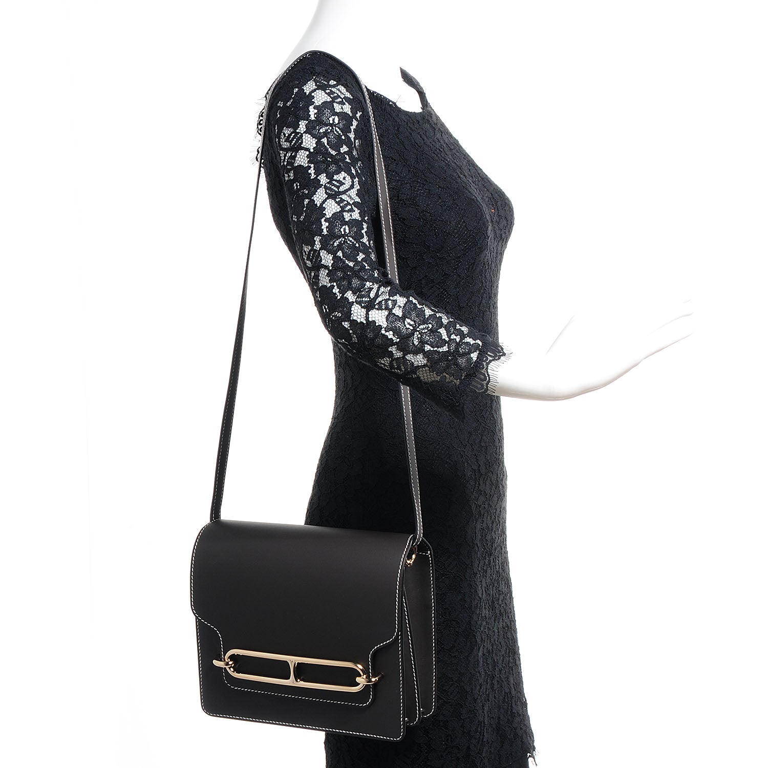 Hermes Veau Sombrero Sac Roulis 23 Fusain 2 of 9
