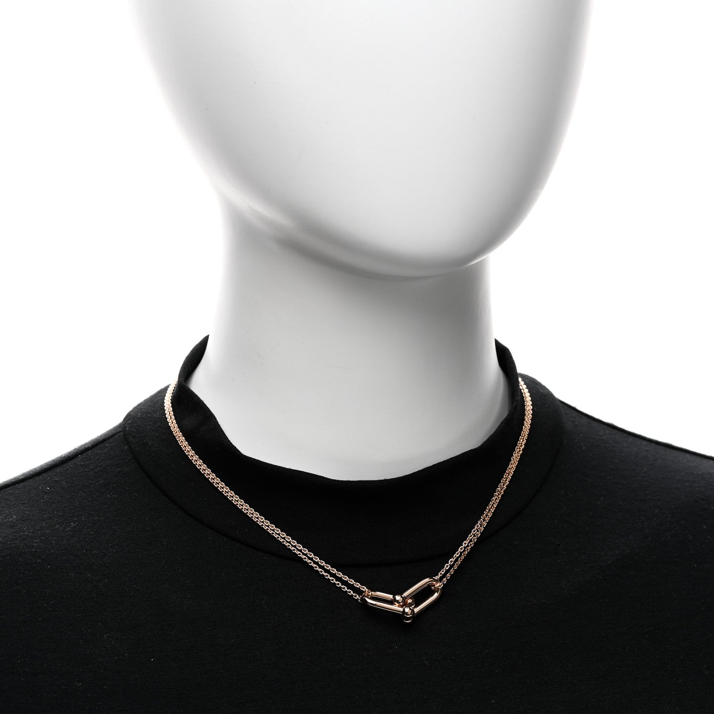18K Rose Gold HardWear Double Link Pendant Necklace