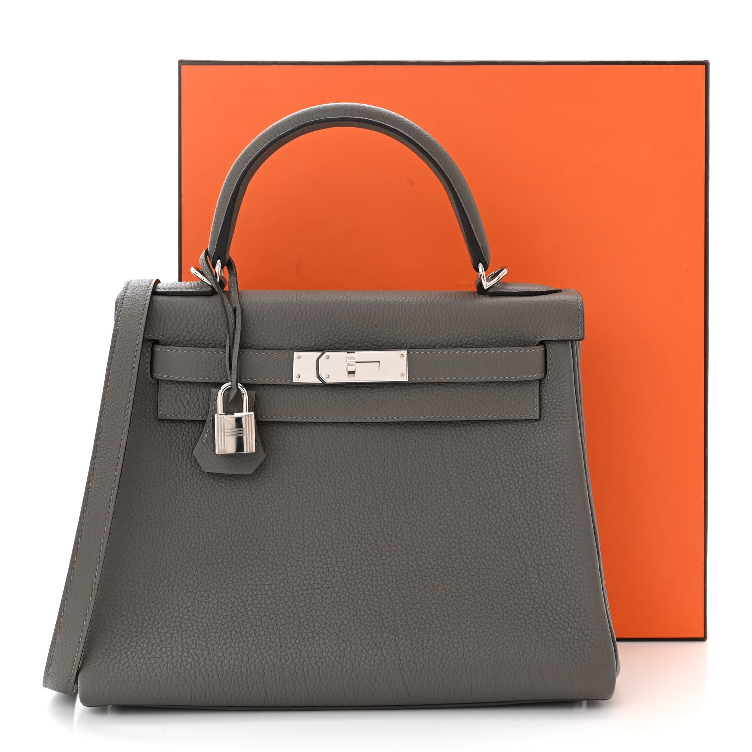 Hermes Togo Kelly Retourne 28 Gris Meyer 11 of 11