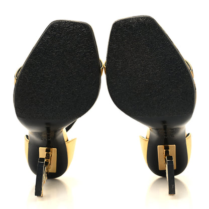 Saint Laurent Metallic Lambskin Opyum 110 Sandals 36.5 Oro 5 of 10