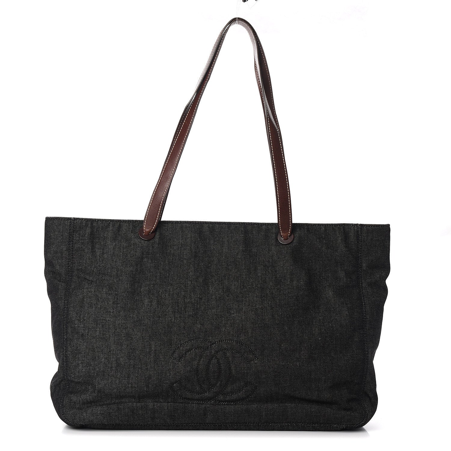 Chanel Denim Calfskin CC Tote Black 1 of 9