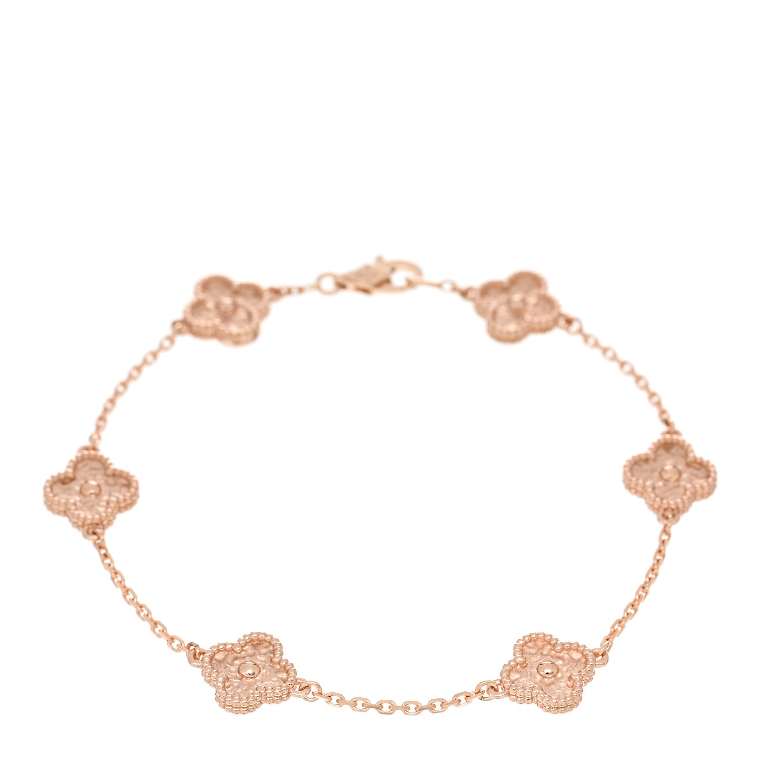 Van Cleef & Arpels 18K Rose Gold 6 Motifs Sweet Alhambra Bracelet 1 of 4