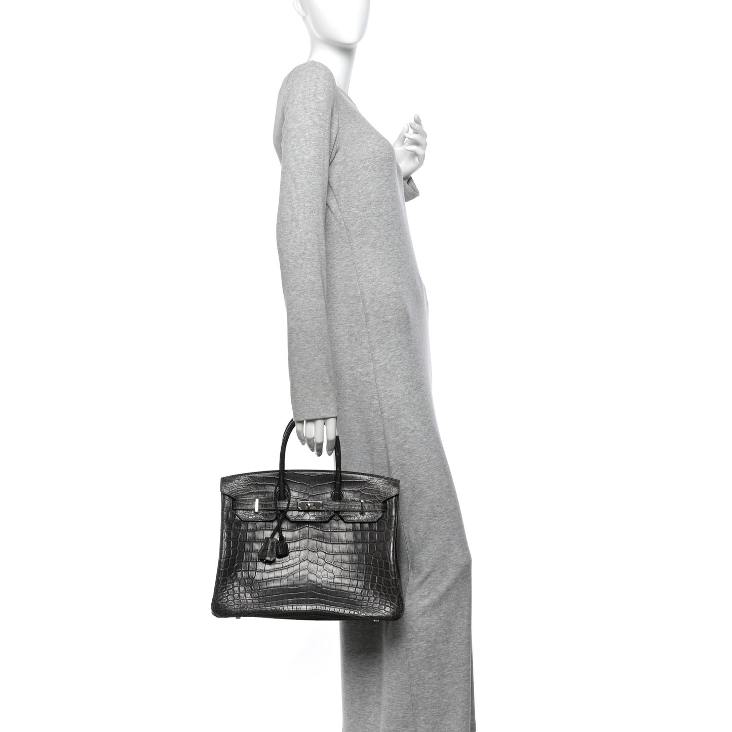 Matte Niloticus Crocodile Birkin 35 Graphite