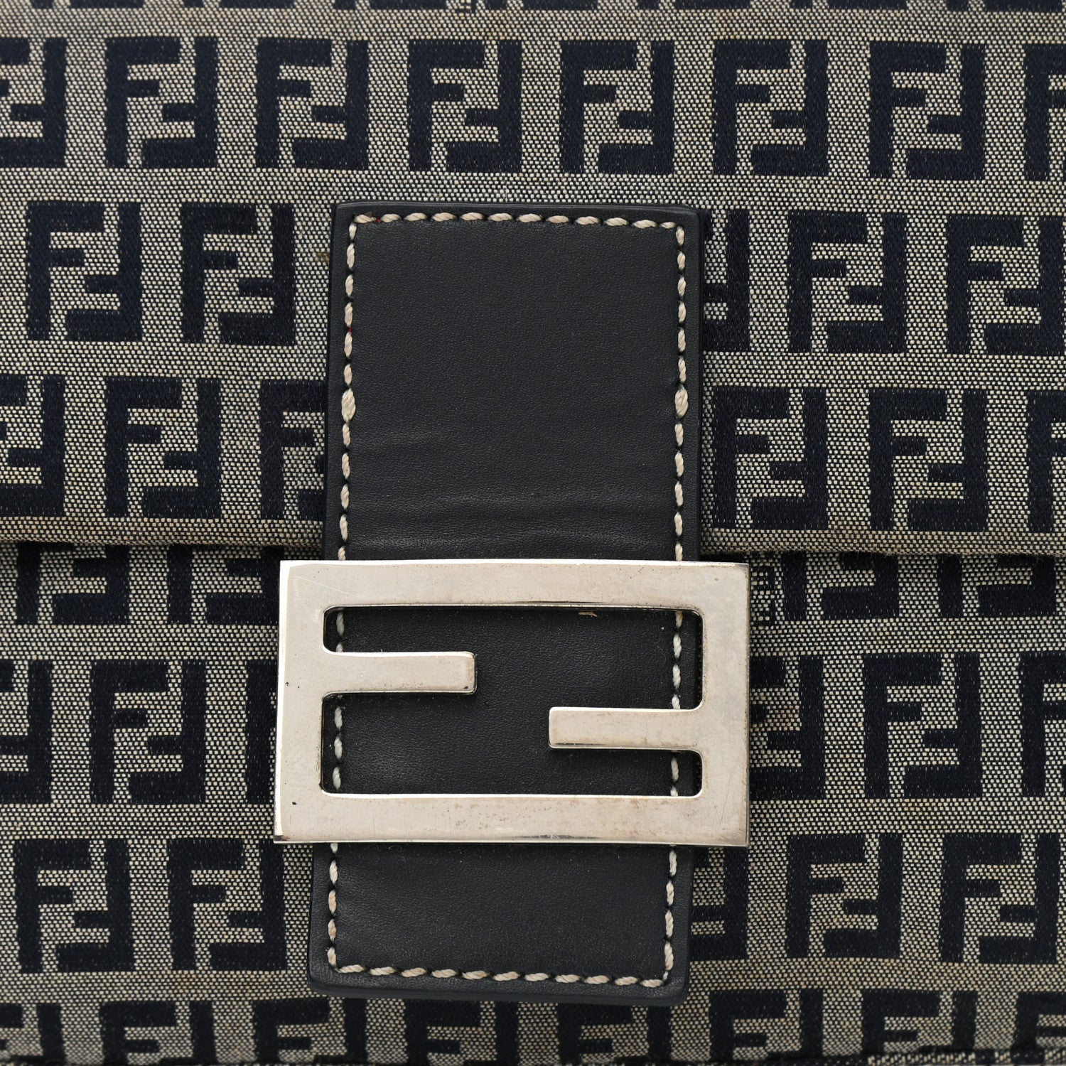 Fendi Zucchino Baguette Navy 7 of 10