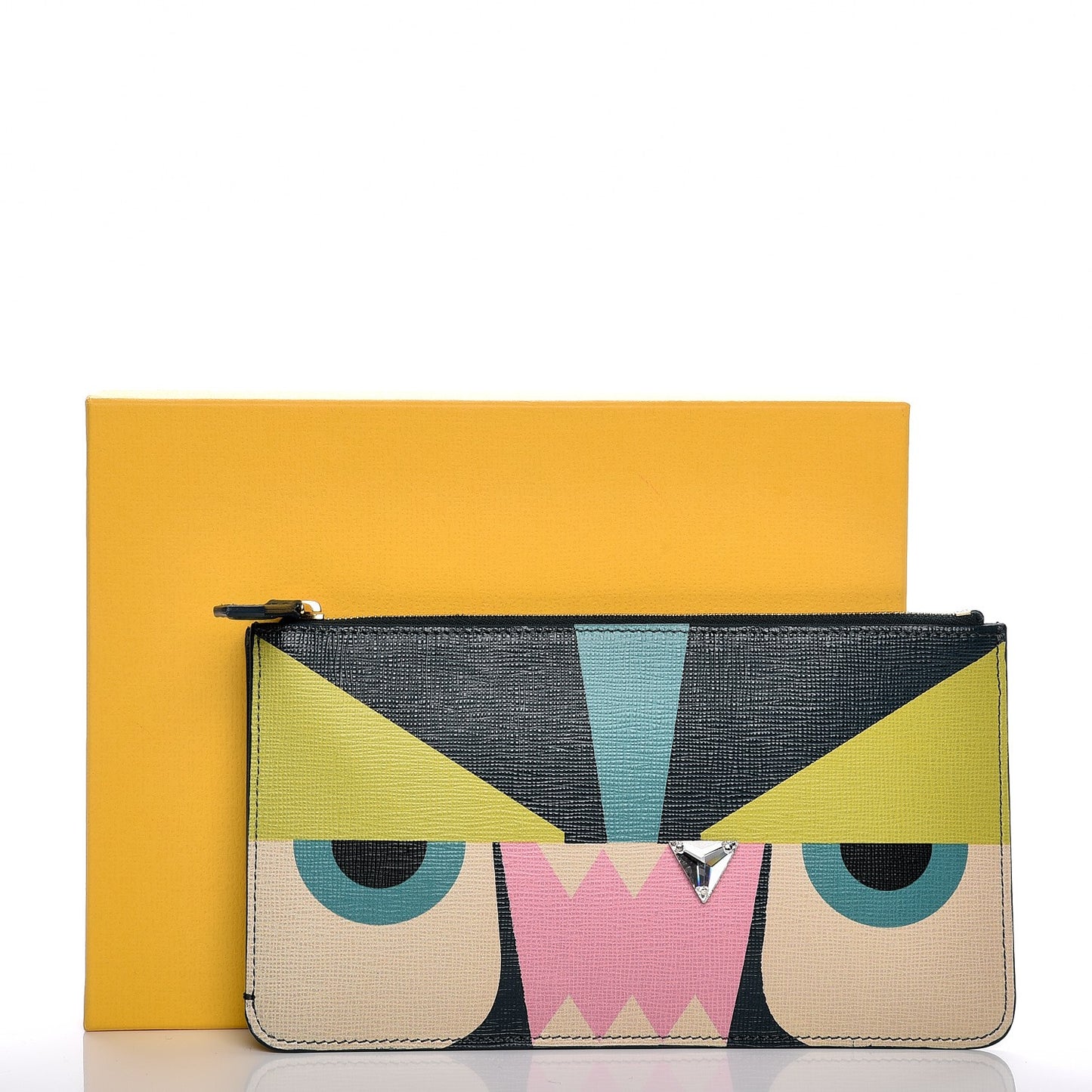 Vitello Crystal Tooth Monster Zip Pouch Oceano Multicolor