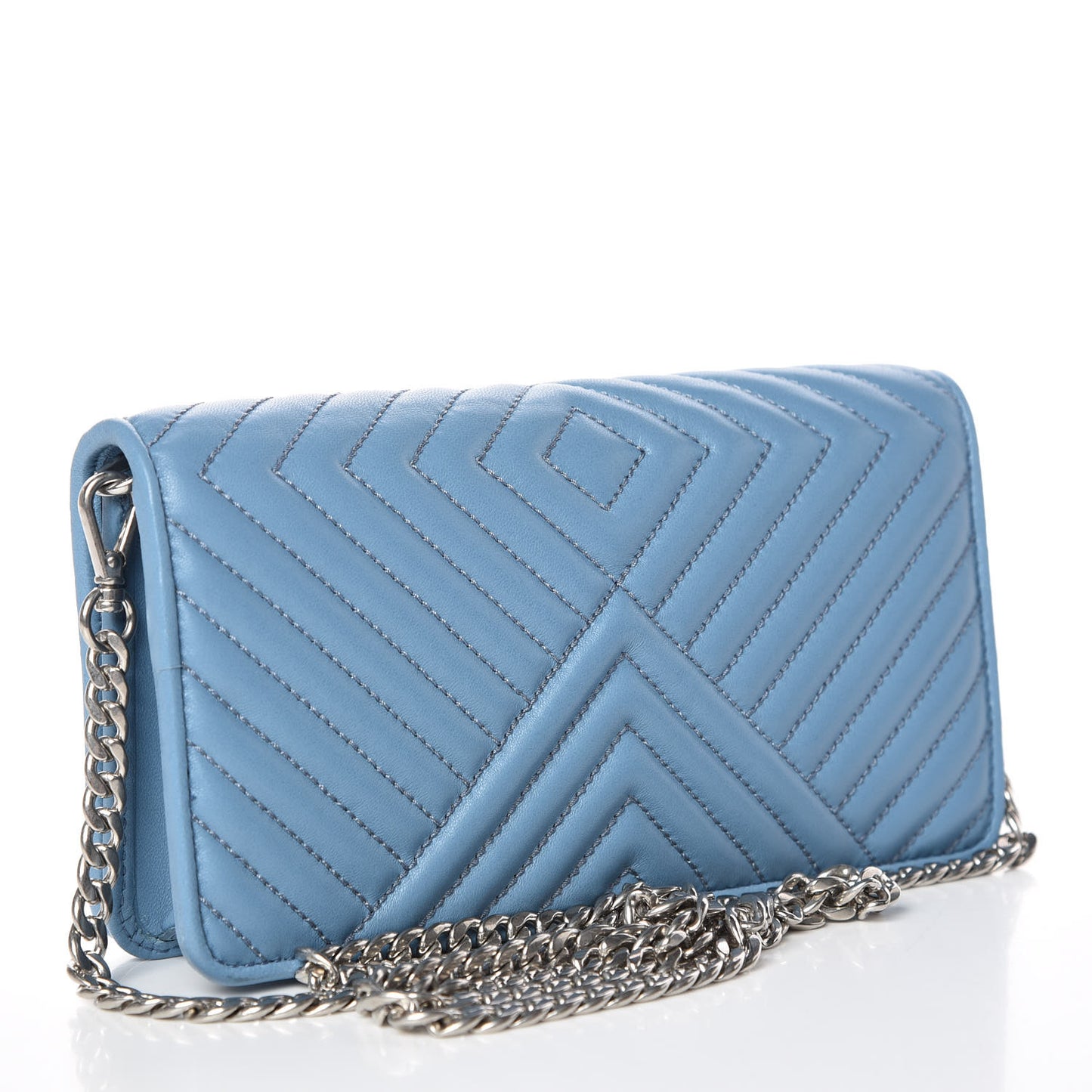 Nappa Mini Impunture Bandoliera Chain Crossbody Bag Astrale
