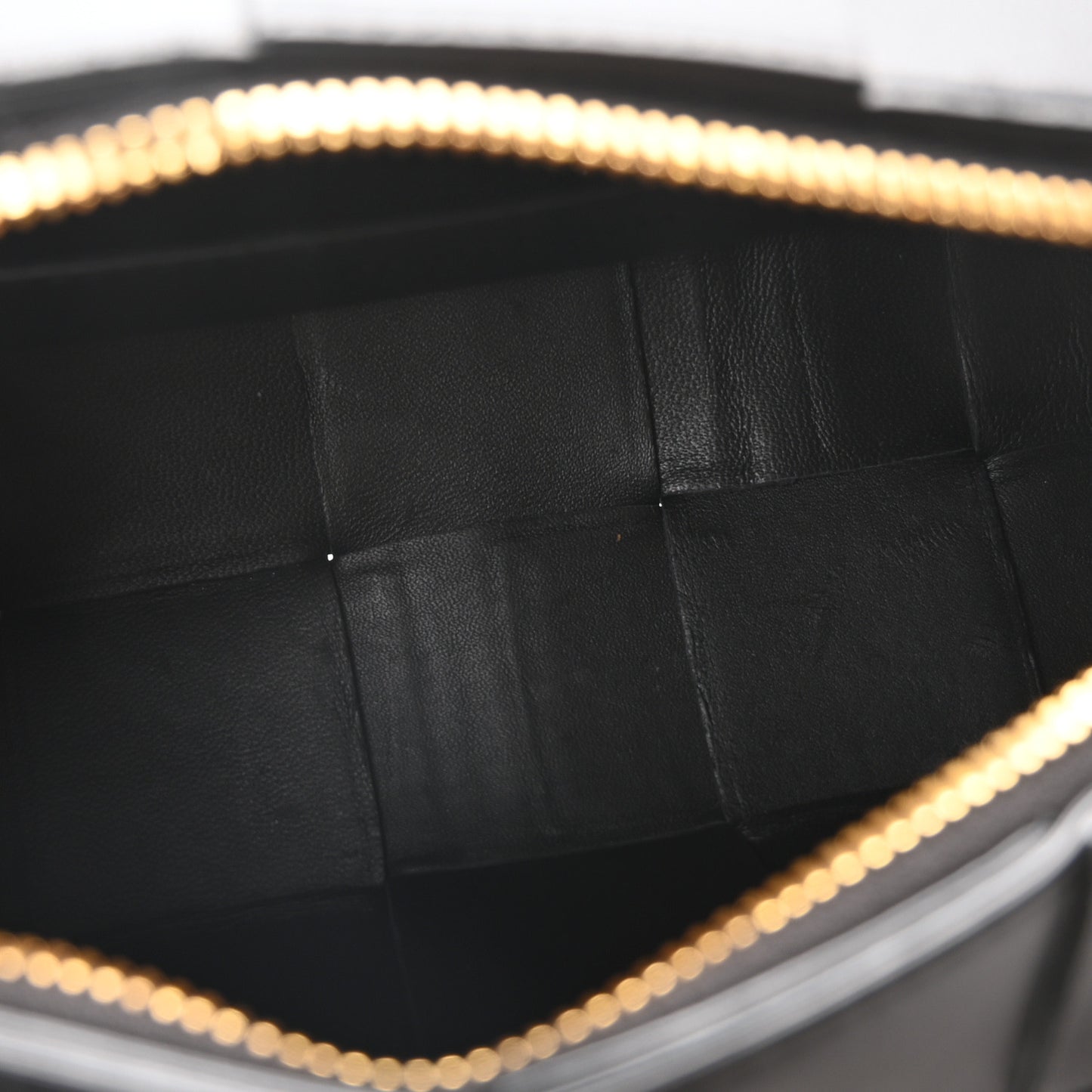 Lambskin Maxi Intrecciato Small Brick Cassette Bag Black