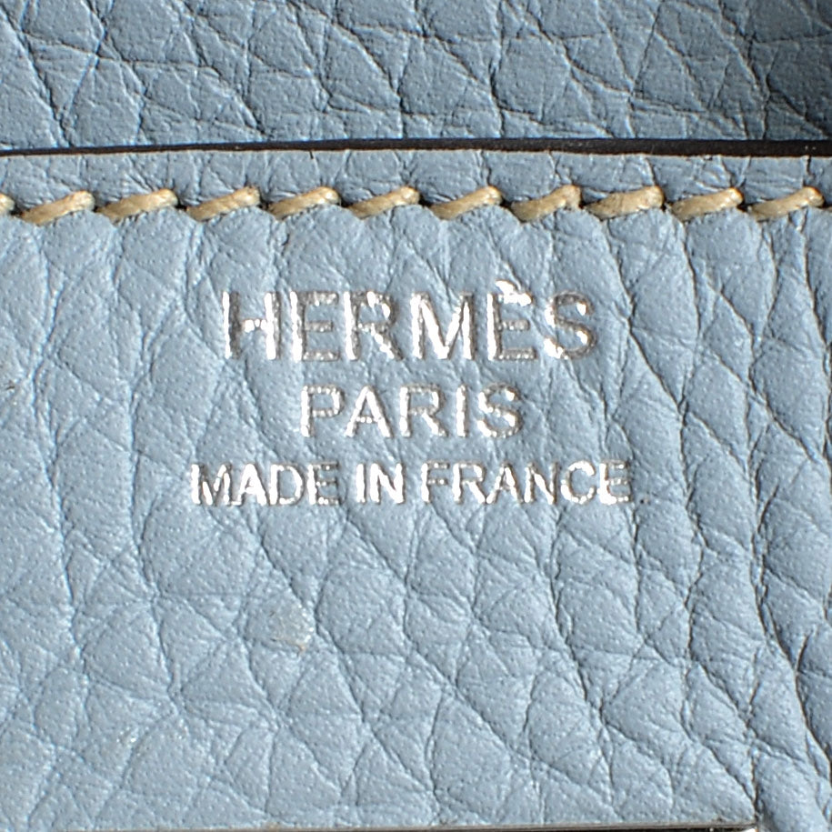 Hermes Taurillon Clemence Birkin 30 Bleu Lin 8 of 10