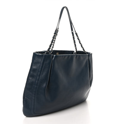 Chanel Caviar CC Timeless Shoulder Bag Navy Blue 3 of 10
