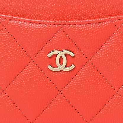 Chanel Caviar Quilted Card Holder Red 9 of 10