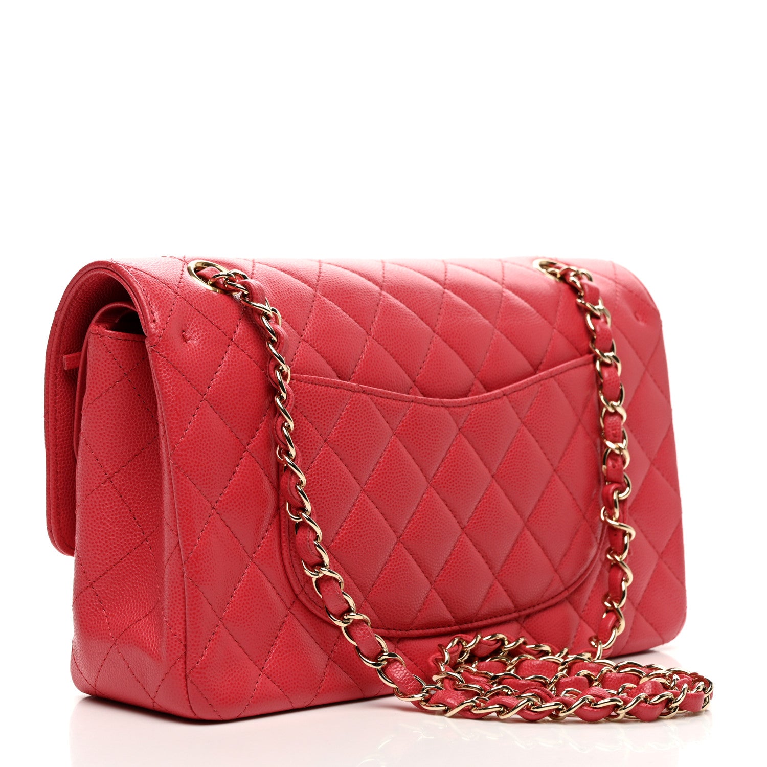 Chanel Caviar Quilted Medium Double Flap Pink 3 of 10