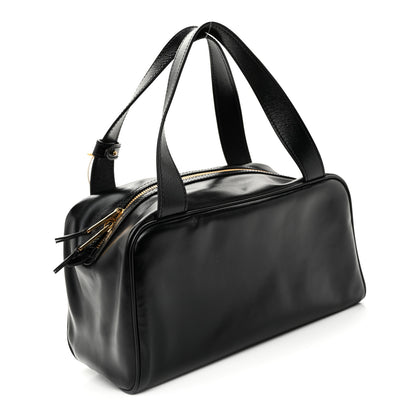 Miu Miu Vitello Lux Bauletto Top Handle Bag Black 4 of 17