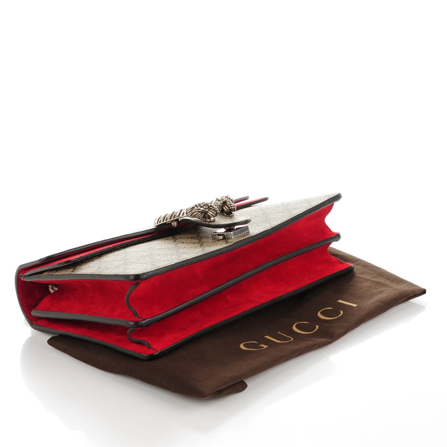 GG Supreme Monogram Small Dionysus Shoulder Bag Red