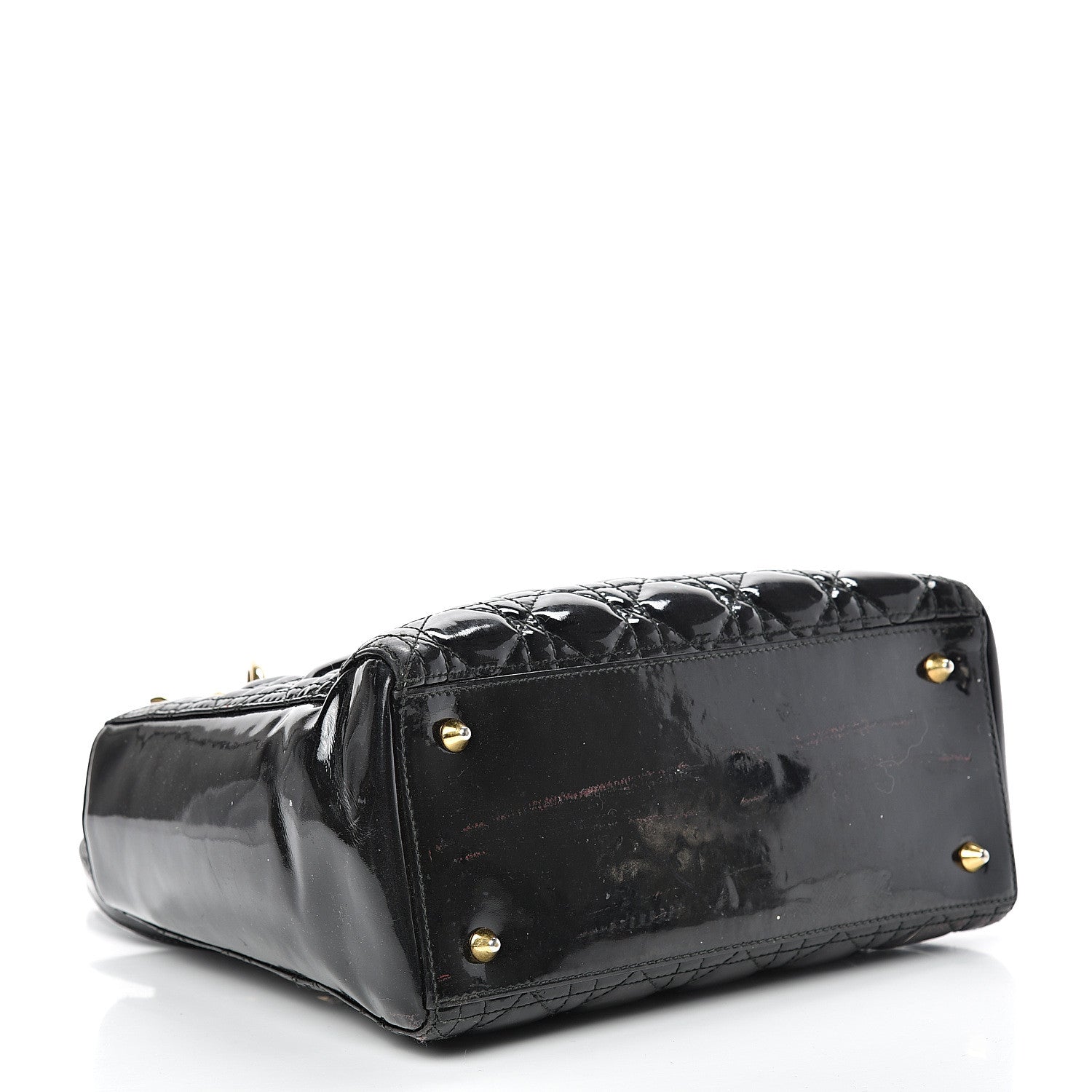 Christian Dior Patent Cannage Medium Lady Dior Black 3 of 18