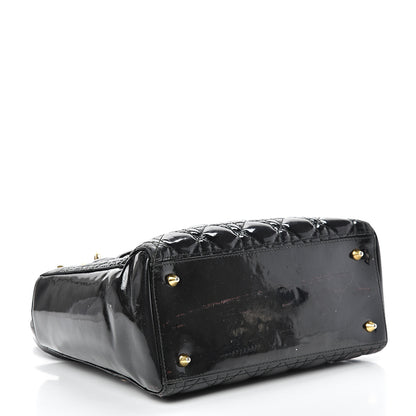 Christian Dior Patent Cannage Medium Lady Dior Black 3 of 18