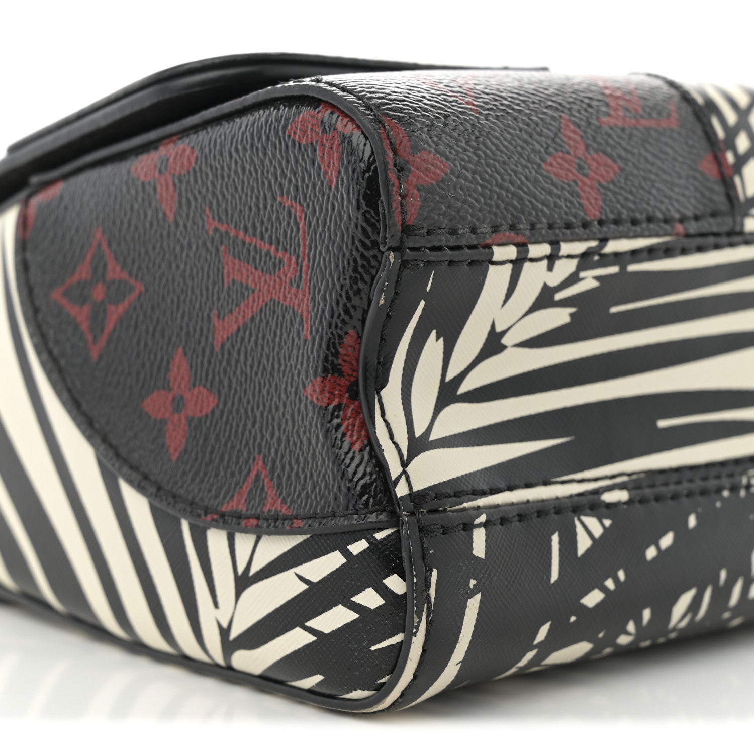 Louis Vuitton Monogram Infrarouge Palm Twist Shoulder Bag MM Black White 9 of 11