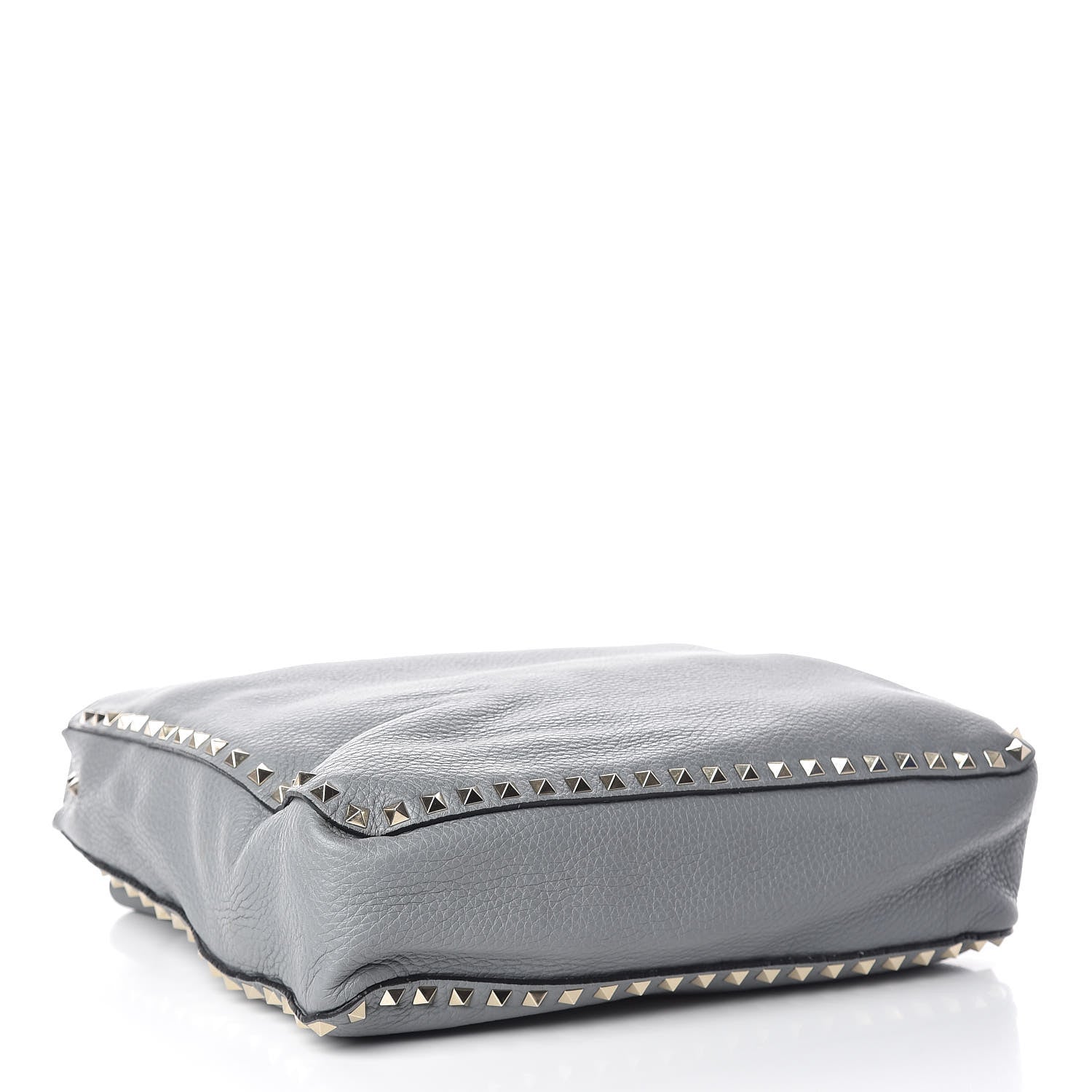 Valentino Garavani Pebbled Calfskin Large Rockstud Flip-Lock Messenger Bag Light Stone 4 of 15