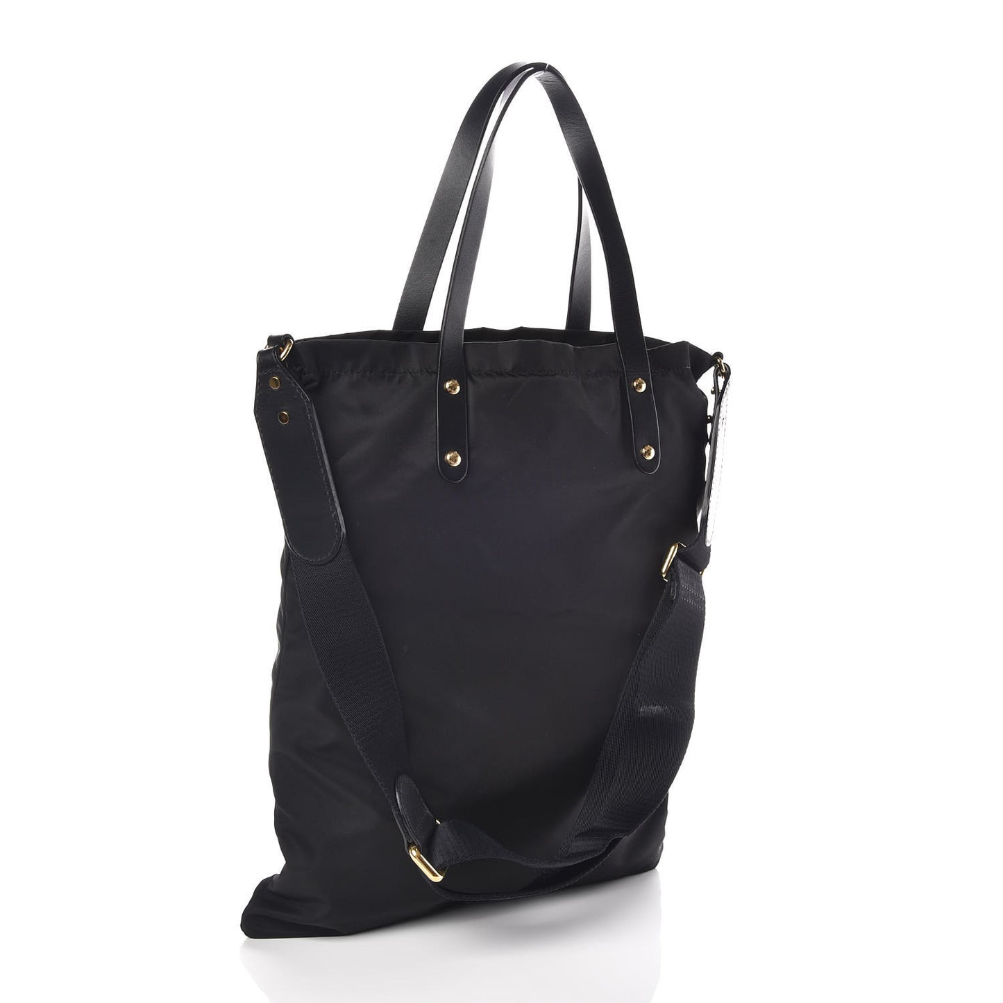 Nylon London England Print Logo Flat Tote Black