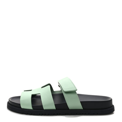 Hermes Epsom Womens Chypre Sandals 41 Vert Jade 1 of 9