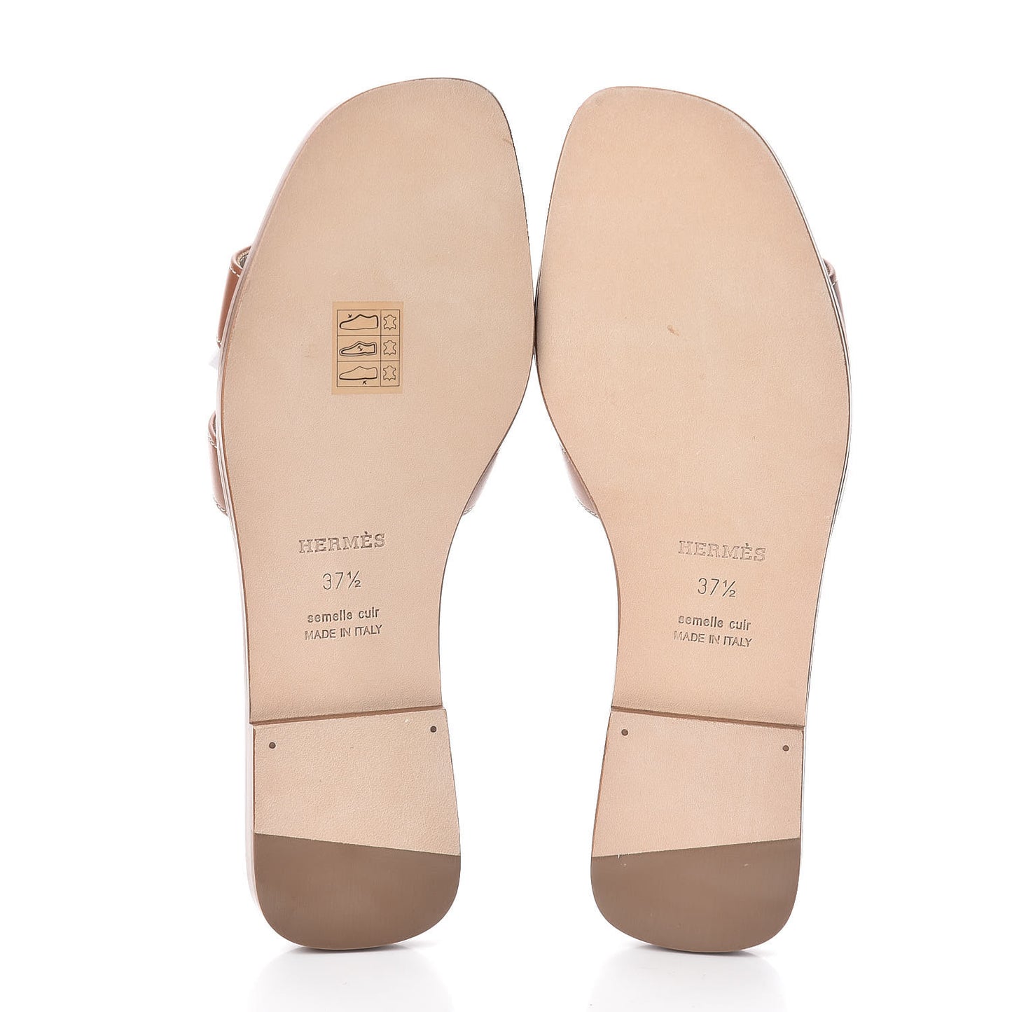 Box Calfskin Oran Sandals 37.5 Gold