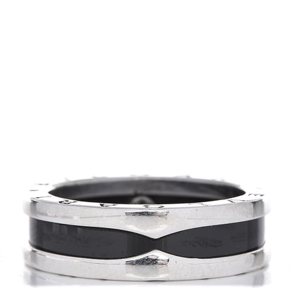 Bulgari Sterling Silver Ceramic Save The Children One-Band Ring 58 8.25 1 of 5