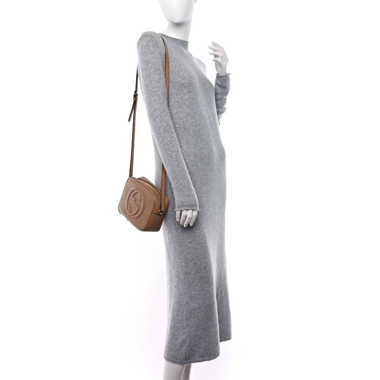 Gucci Pebbled Calfskin Small Soho Disco Bag Camelia 2 of 9