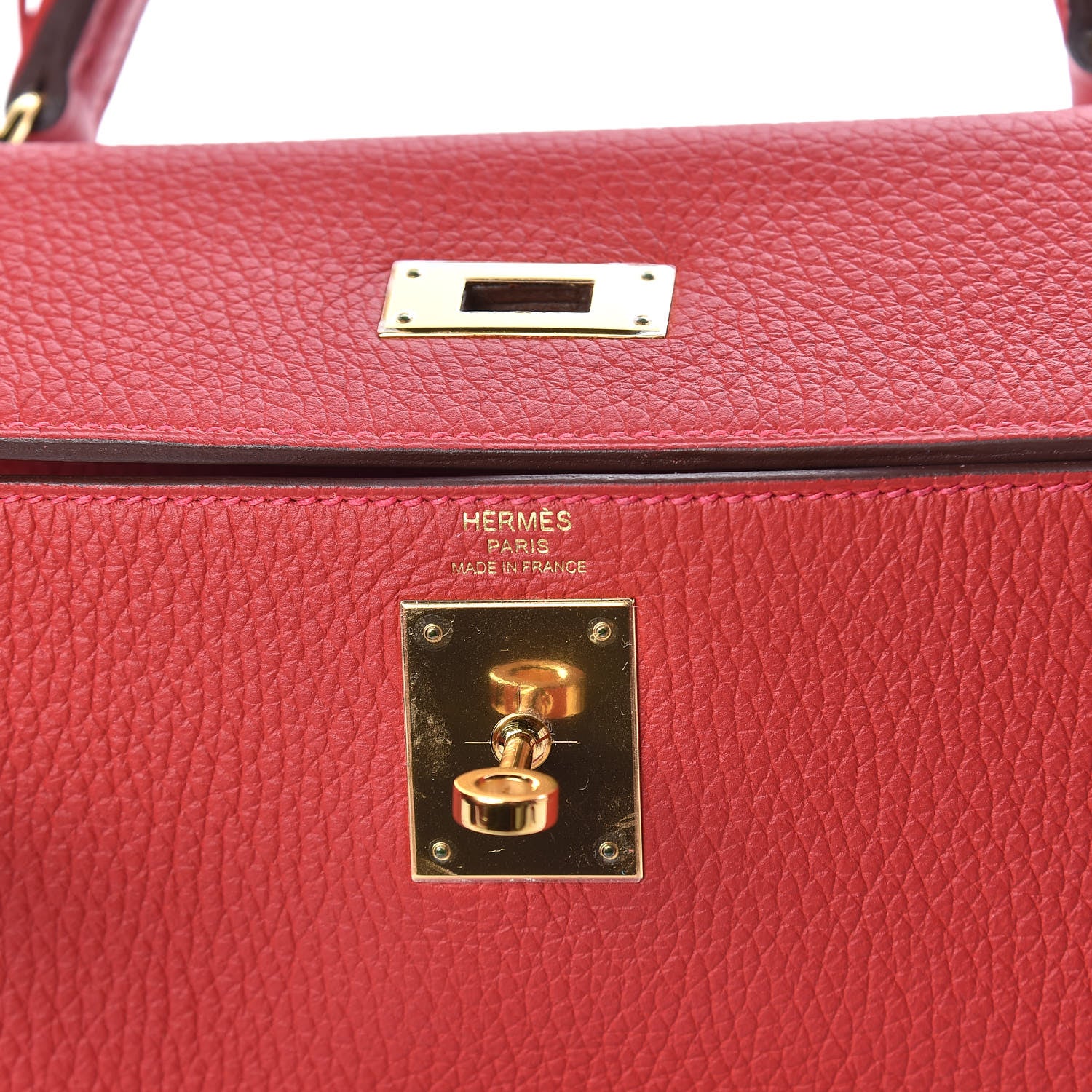 Hermes Taurillon Clemence Kelly Retourne 28 Rouge Casaque 6 of 11