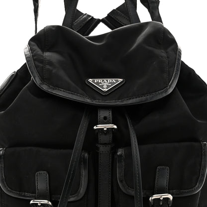 Prada Tessuto Nylon Soft Calfskin Backpack Black 8 of 10