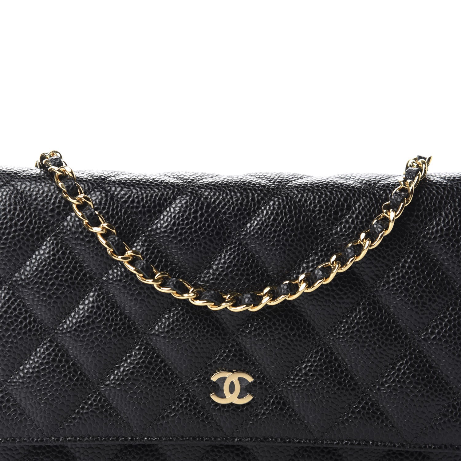 Chanel Caviar Quilted Wallet On Chain WOC Black 11 of 12