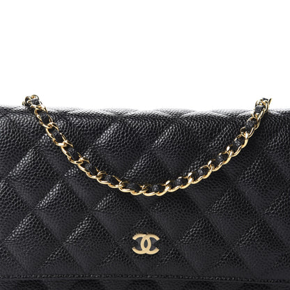 Chanel Caviar Quilted Wallet On Chain WOC Black 11 of 12