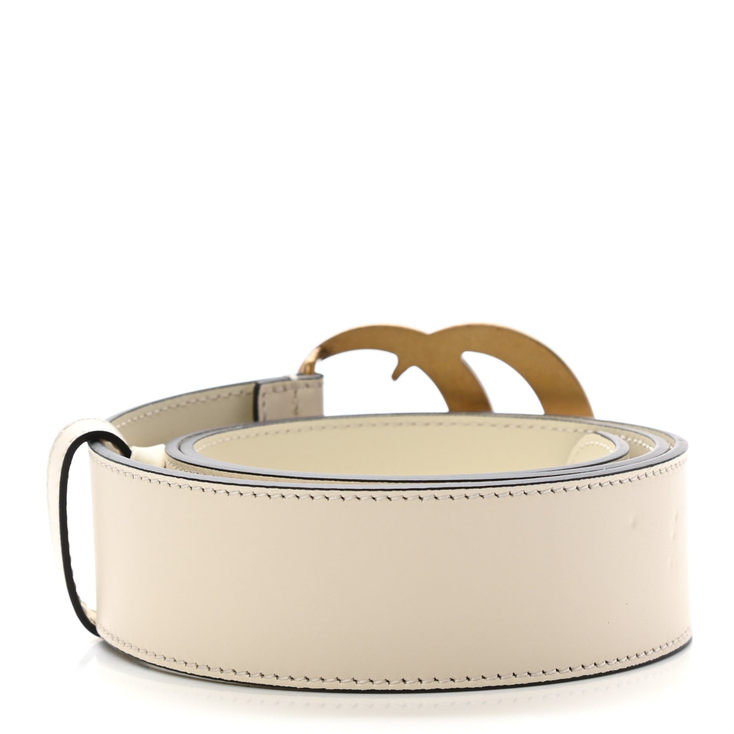 Calfskin Double G 40mm Belt 80 32 Mystic White