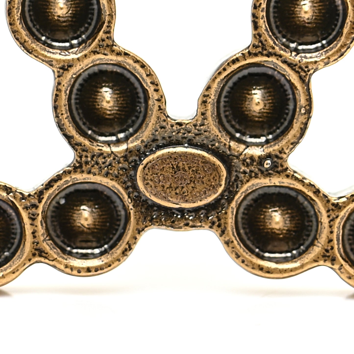Crystal CC Brooch Light Gold
