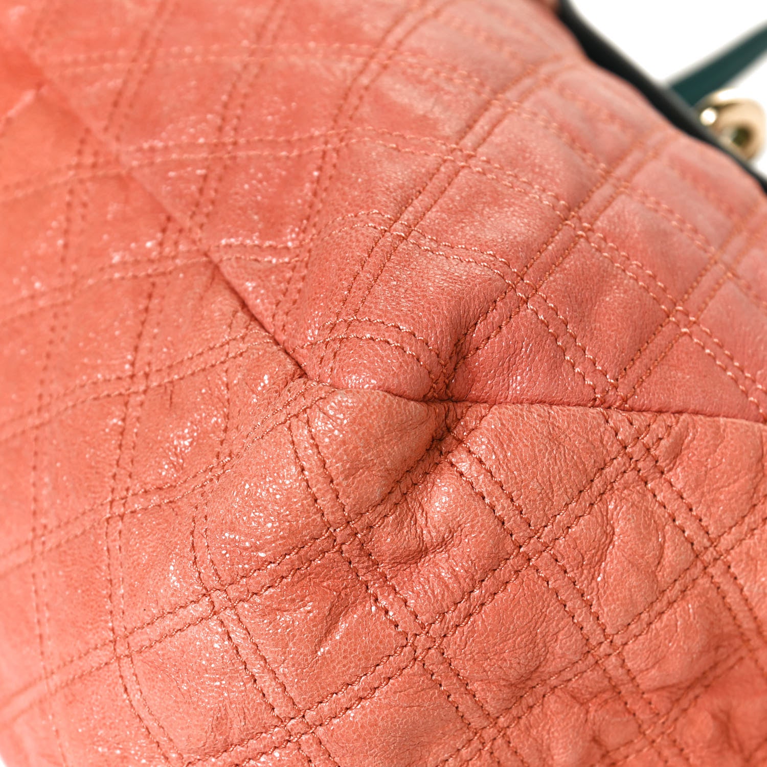 Marc Jacobs Calfskin Snakeskin Quilted Flap Pink Multicolor 11 of 12