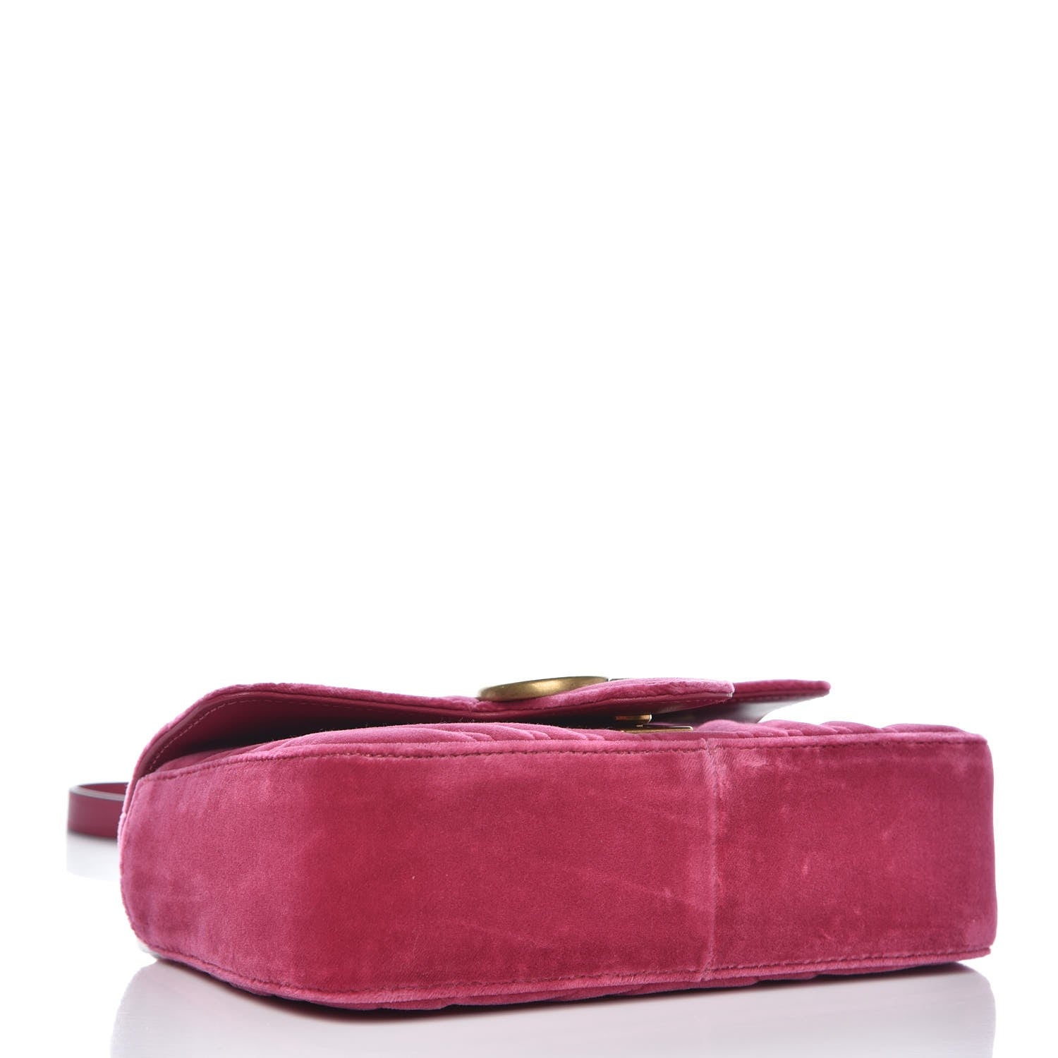 Gucci Velvet Matelasse Mini GG Marmont Shoulder Bag Light Raspberry Rose 4 of 7