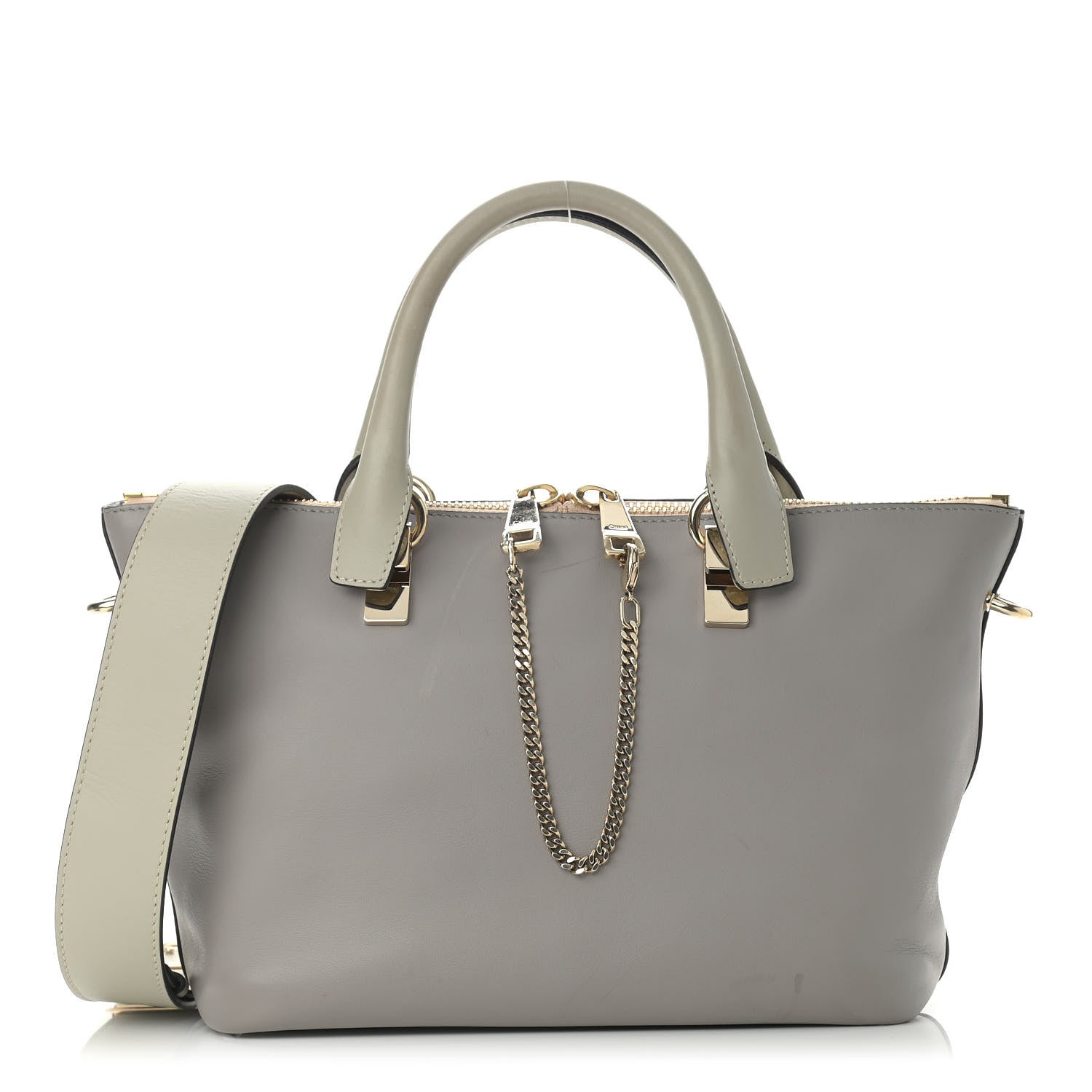 Chloe Smooth Calfskin Mini Baylee Tote Cashmere Grey 1 of 16