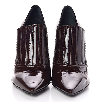 Valentino Garavani Patent Pointed Toe Ankle Boots 38 Rubin 2 of 7